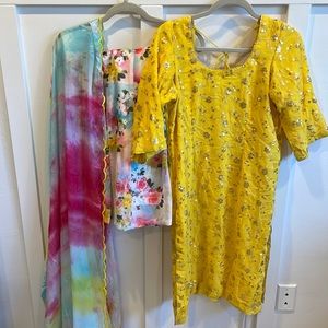 Three piece sharara outfits - size 38